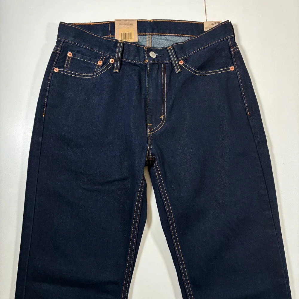 NEW Levi's 514 Straight Jeans 30x30 Indigo Blue Dark Wash USA Cowboy